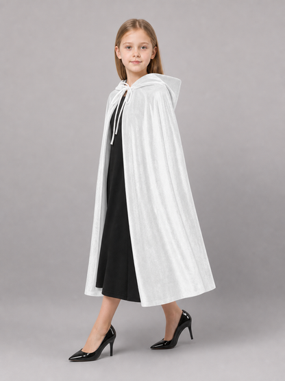 White Hooded Costume Cloak