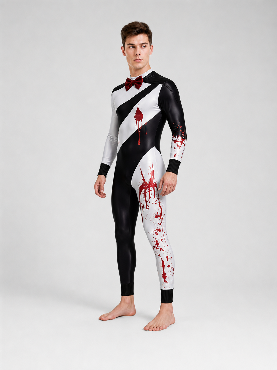 Bloody Clown Costume with Mask for Halloween