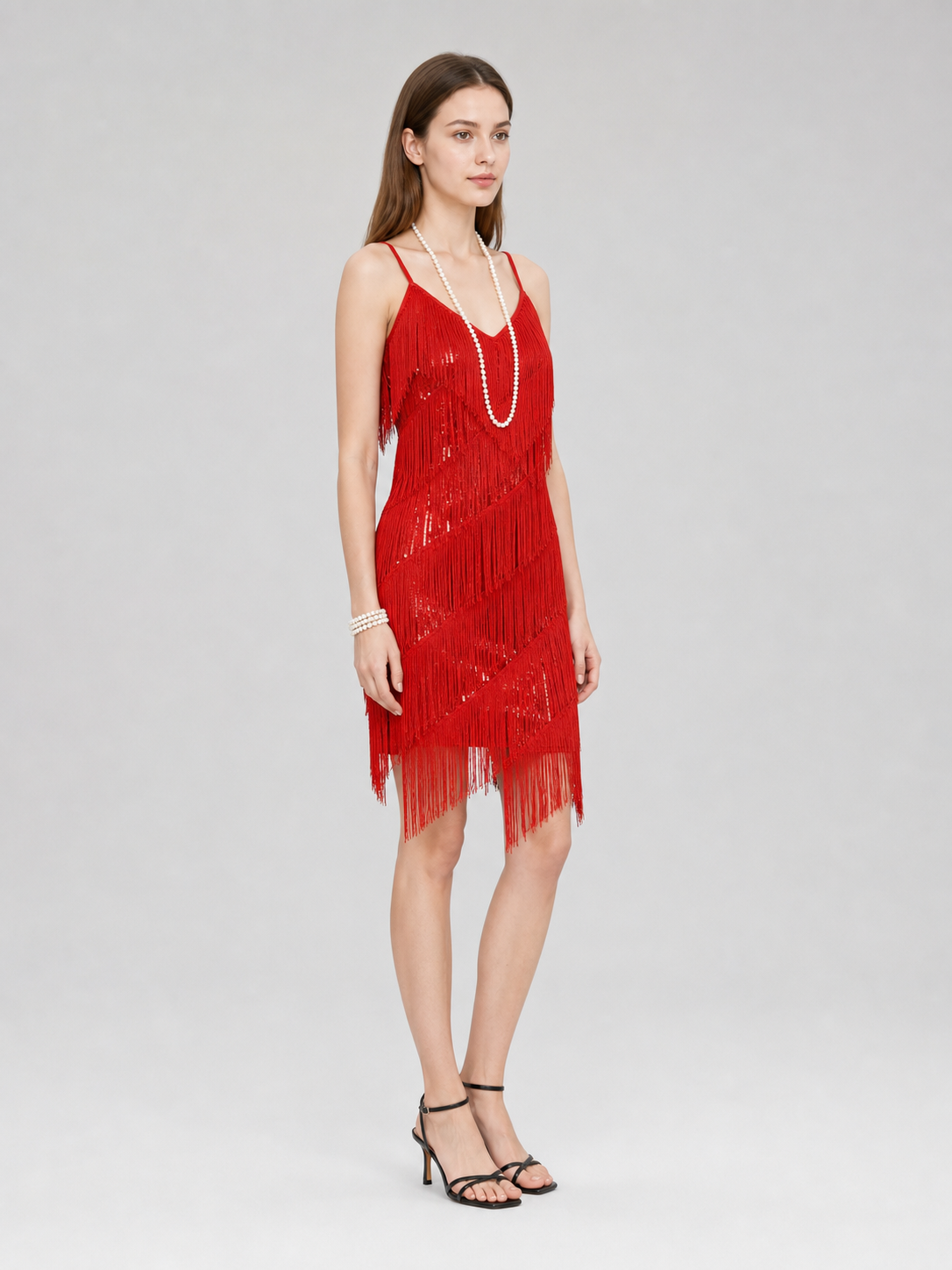 1920s-Style Fringed Dress Costume Set