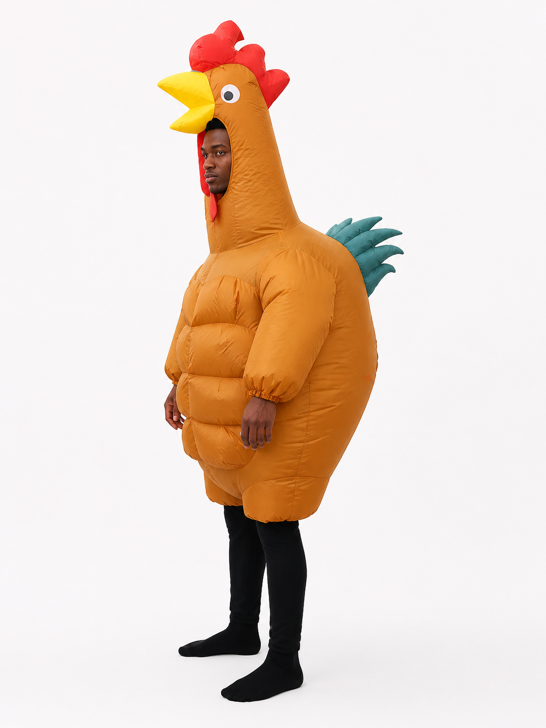 Inflatable Chicken Costume, Carnival One-Piece Outfit side view