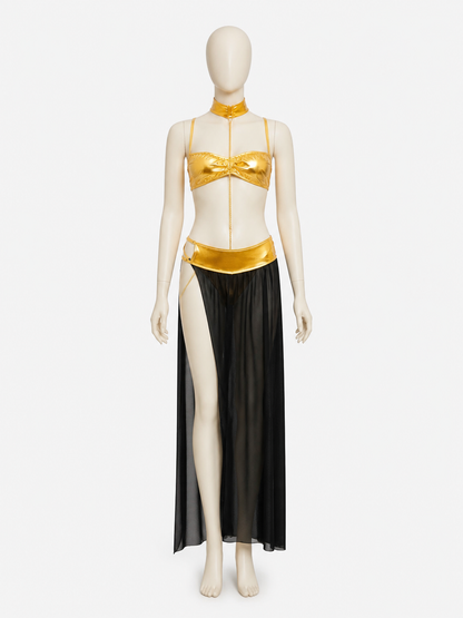 Egyptian-Style Costume: Top and Long Skirt side view