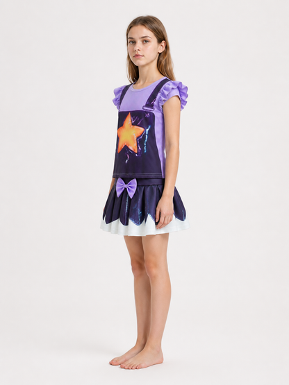 Lily Cosplay Costume: Top and Bow Skirt side view
