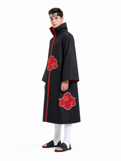 Akatsuki Costume with Cloak, Headband, and Ring side view