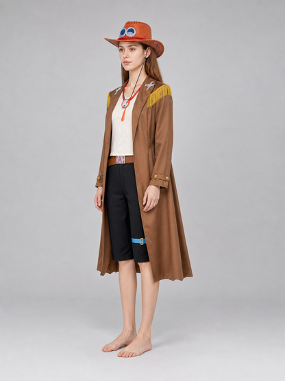 Ace One Piece Cosplay Costume: Coat and Accessories