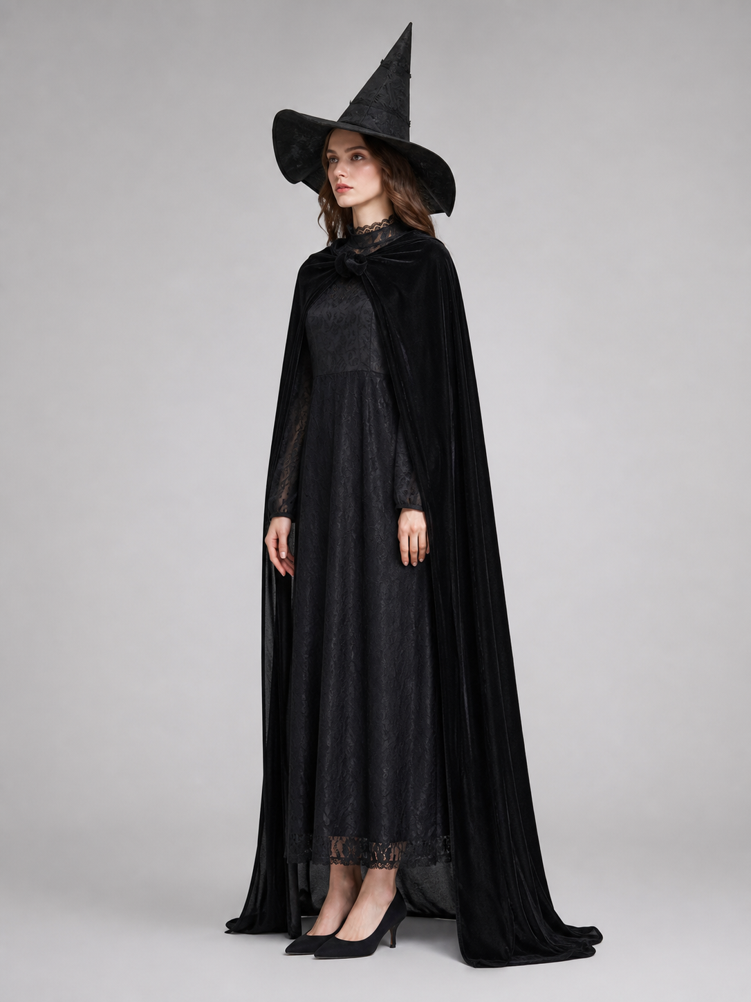Elphaba Cosplay Costume: Dress, Cape, and Hat