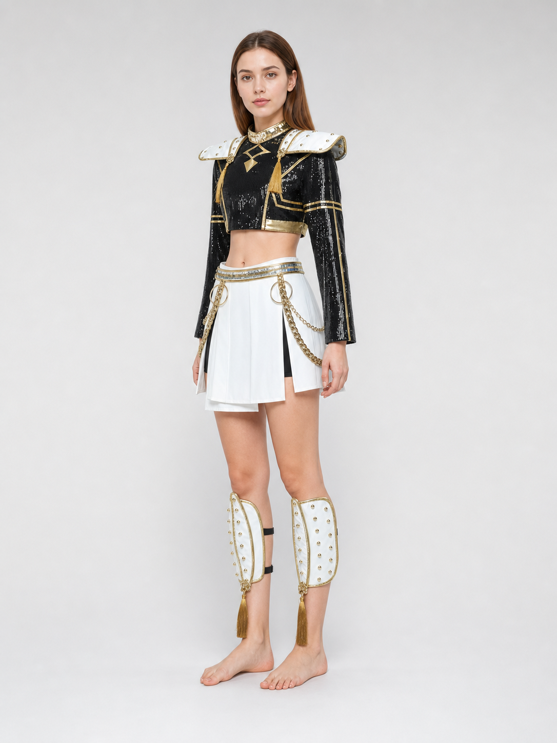 Zoe Black and Gold Stage Cosplay Costume