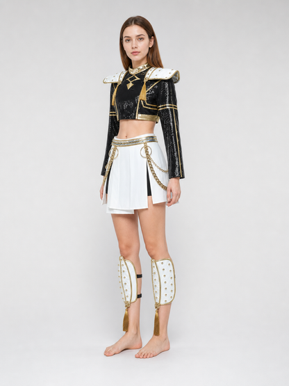 Zoe Black and Gold Stage Cosplay Costume