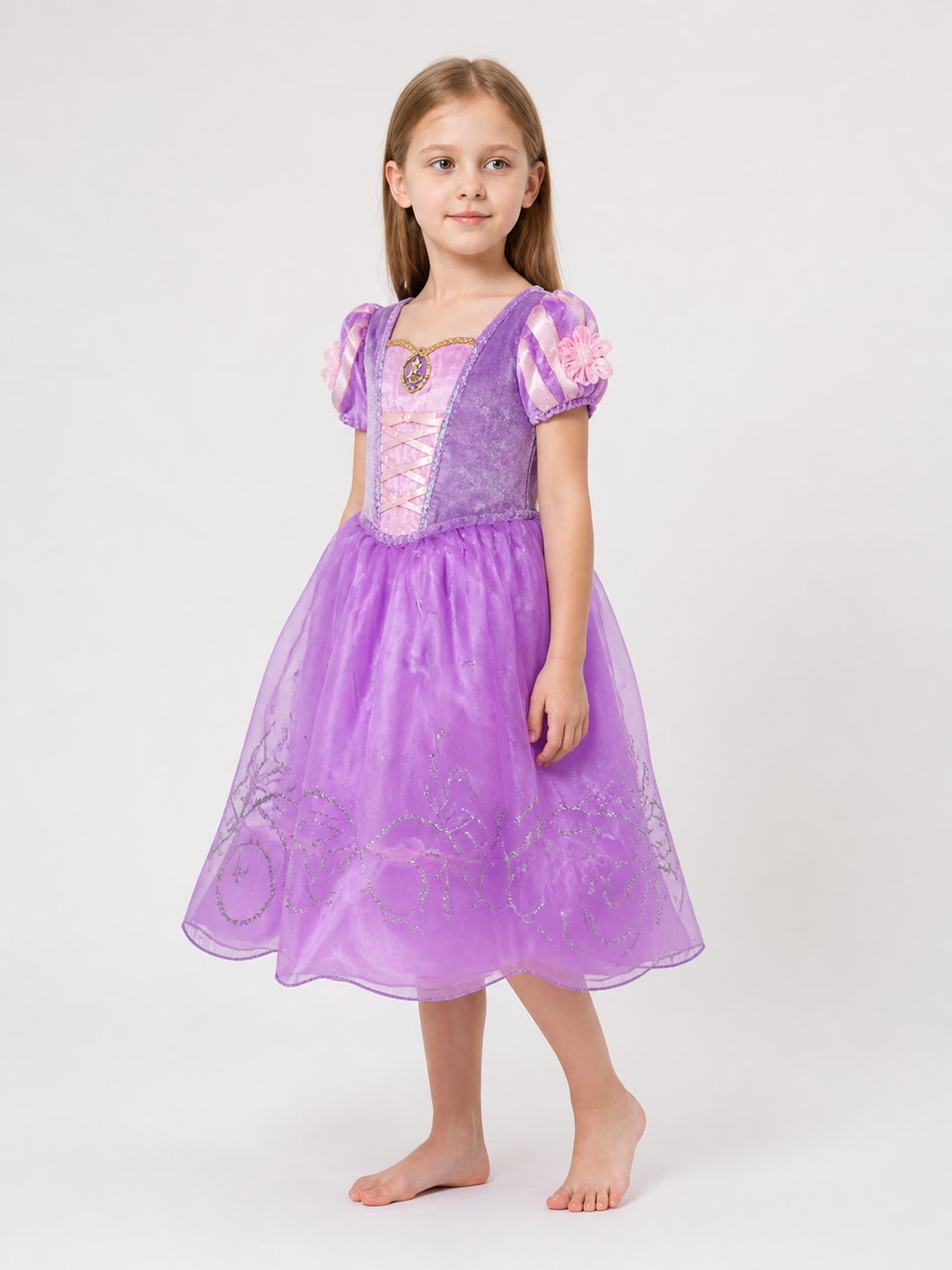 Pink and Purple Princess Halloween Costume side view