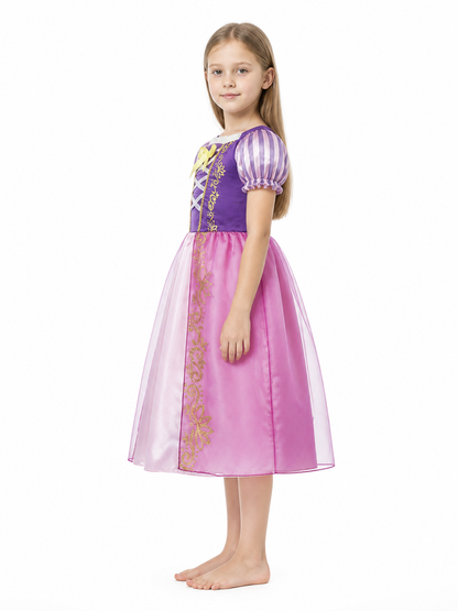 Rapunzel Princess Costume with Corset and Full Skirt side view