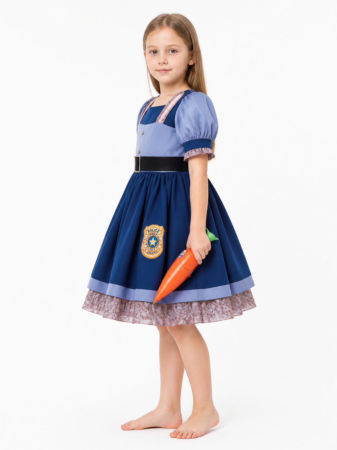 Judy Hopps Kids' Police Costume with Carrot side view
