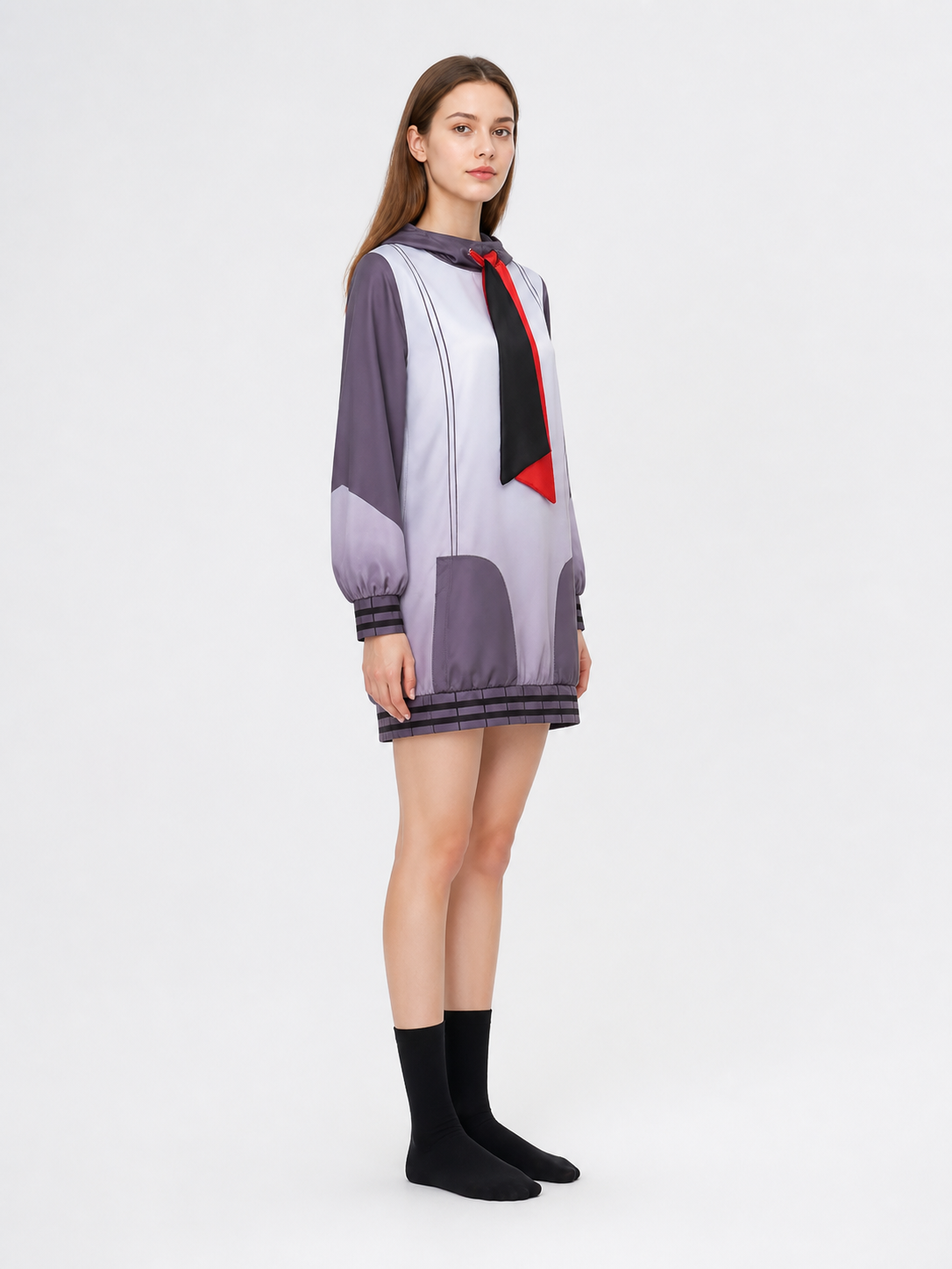 Cosplay Jumpsuit with Socks, Long Sleeves side view