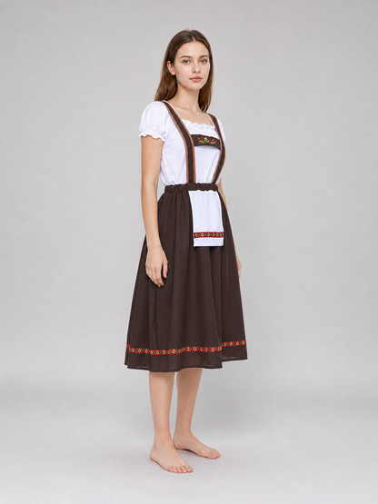 Oktoberfest Beer Maid Costume with Apron side view