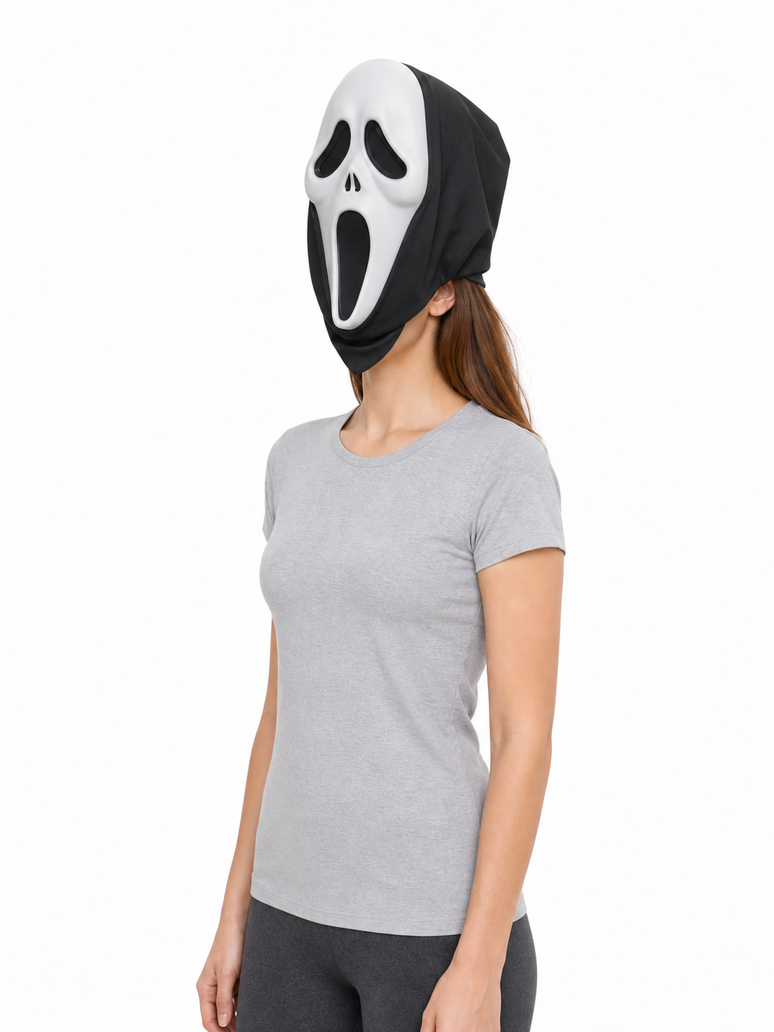 Halloween Masquerade Mask with Black Mesh side view 3