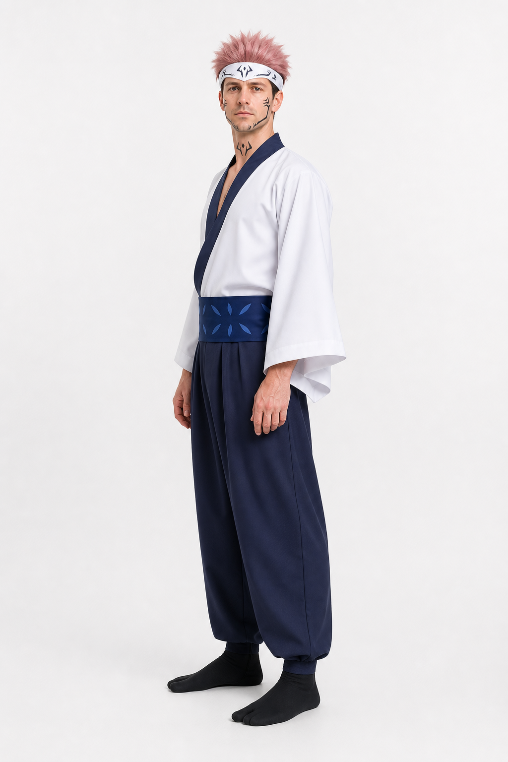 Ryomen Sukuna Cosplay Costume from the Anime Jujutsu Kaisen side view