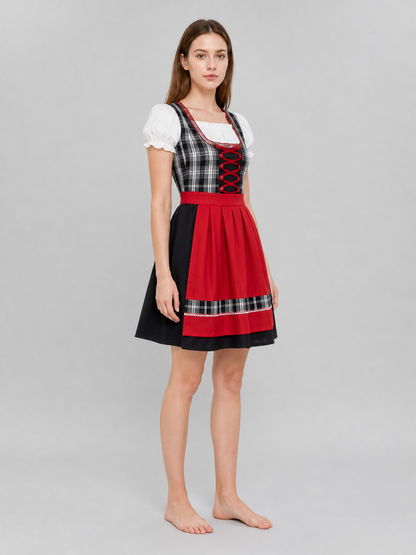 Plaid Dress Costume with Apron and Accessories