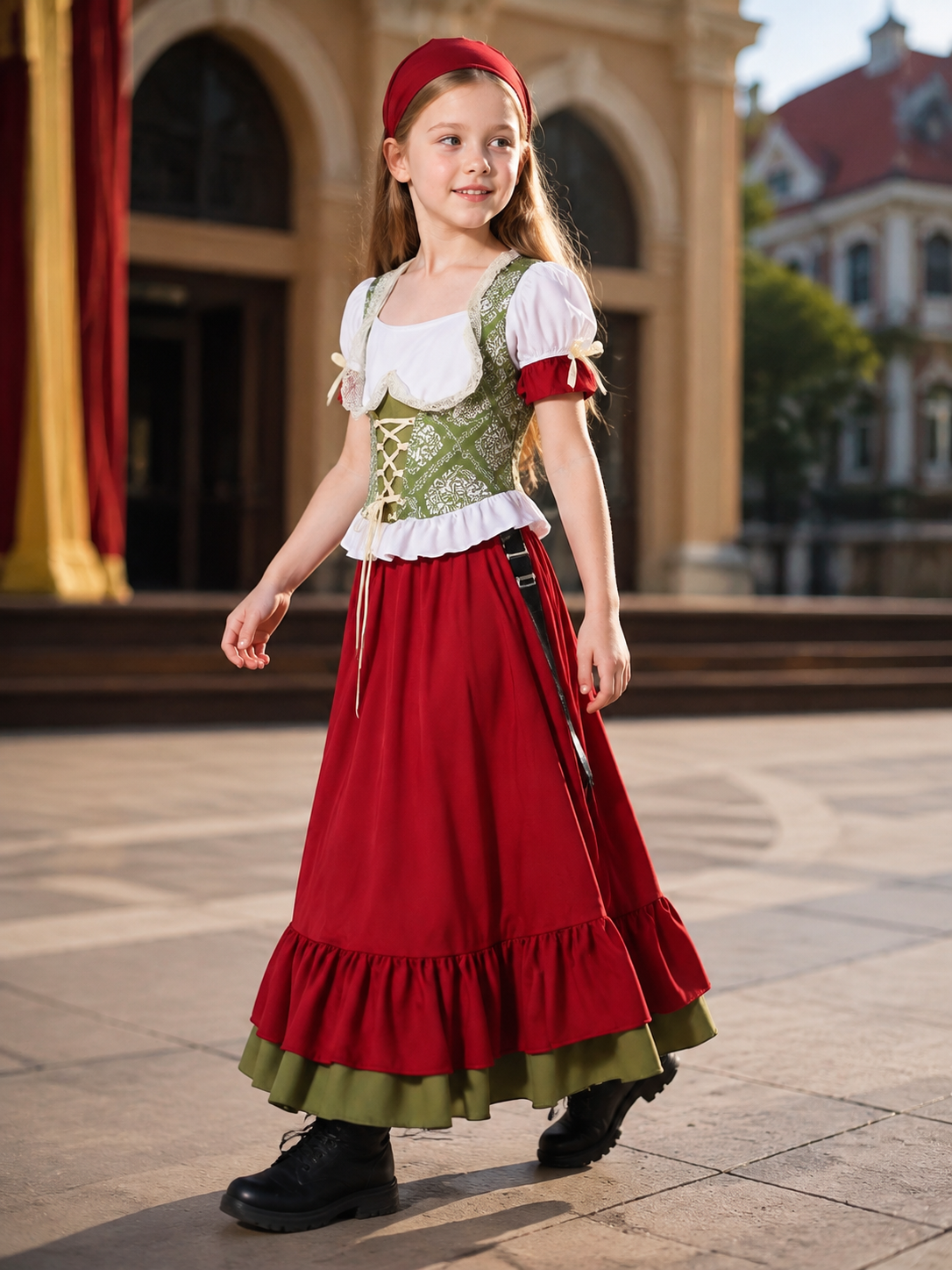 Children's Folk-Style Stage Costume side view