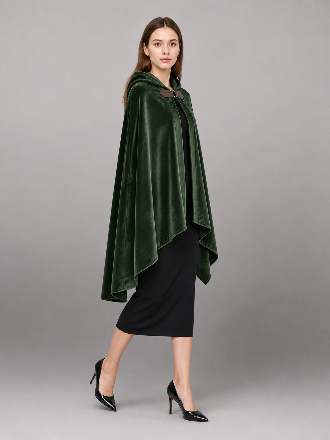 Green Hooded Costume Cloak for Cosplay