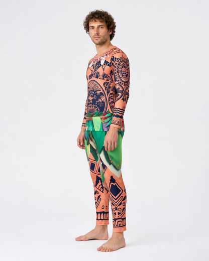Maui Carnival Costume, Patterned Jumpsuit side view