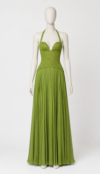 Maxi Dress with a Deep V-Neckline