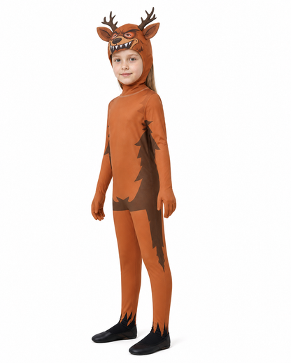 Monster Deer Carnival Costume with Antlers side view