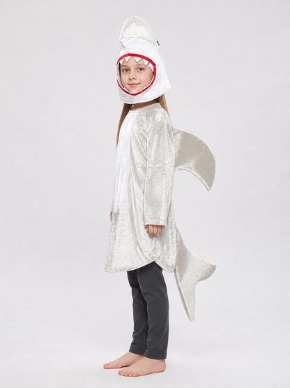 Shark Costume for Role-Playing, Silver