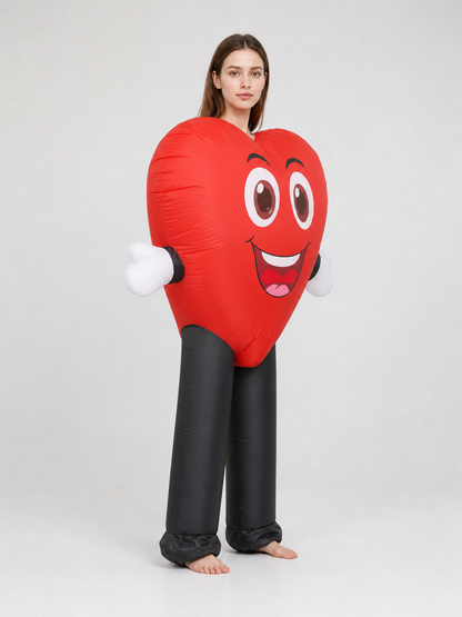 Inflatable Smiley Heart Decoration side view 2
