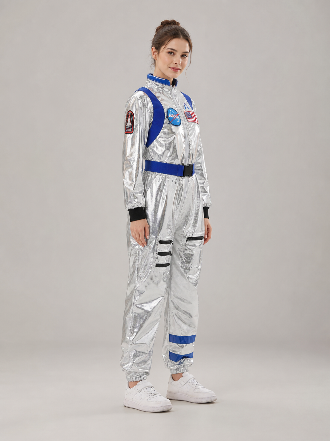 Silver NASA Astronaut Costume side view