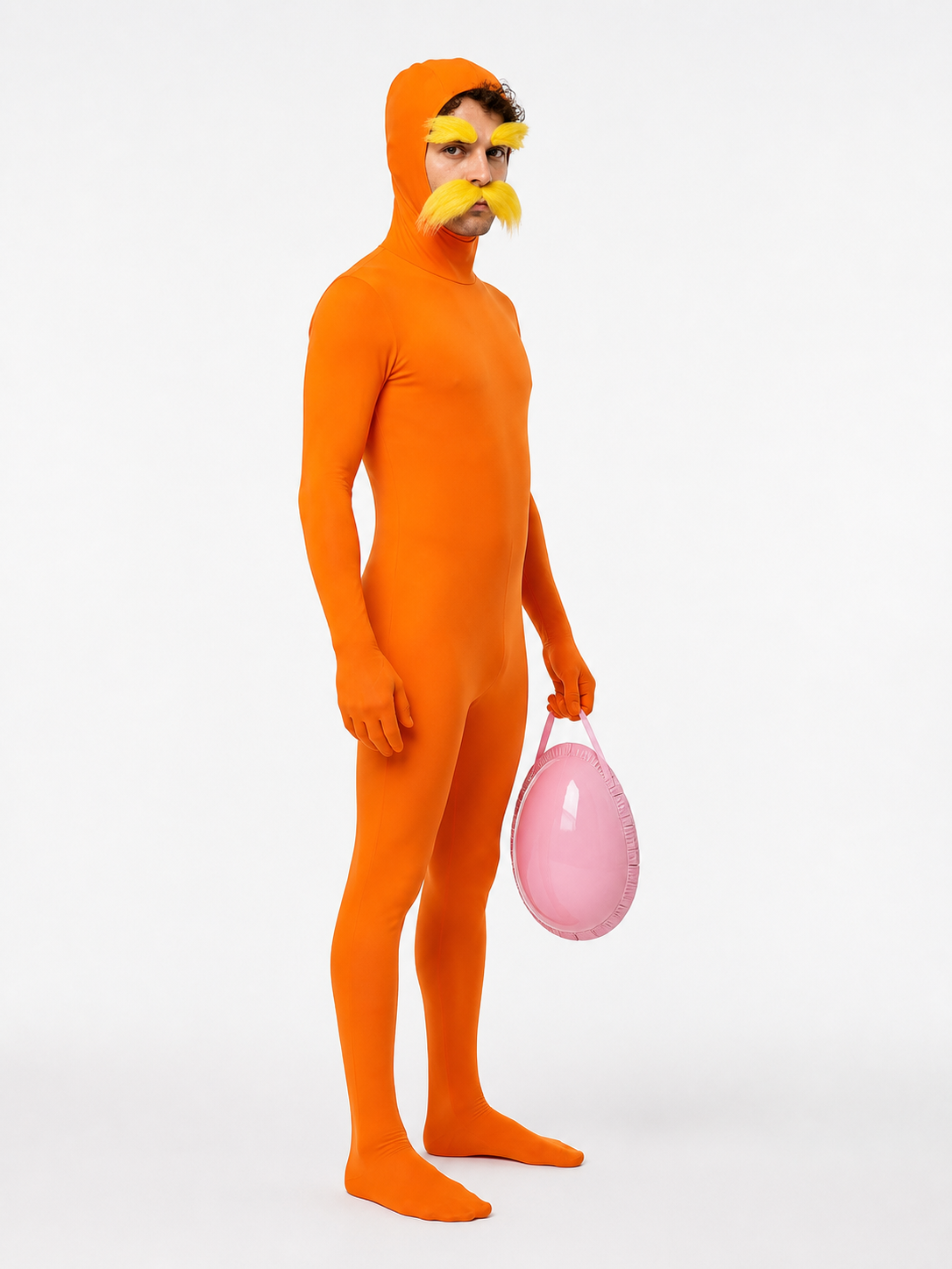 Orange Lorax Jumpsuit for Halloween side view