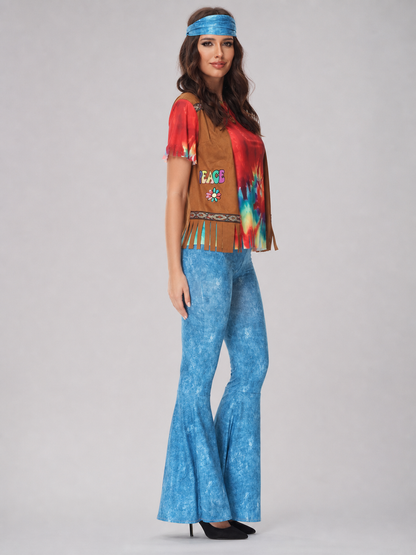 Disco Stage Costume with Vest, Top, and Pants