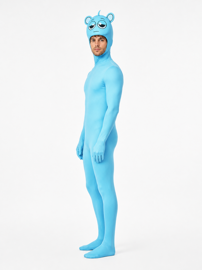 Blue Alien Jumpsuit with Antenna side view