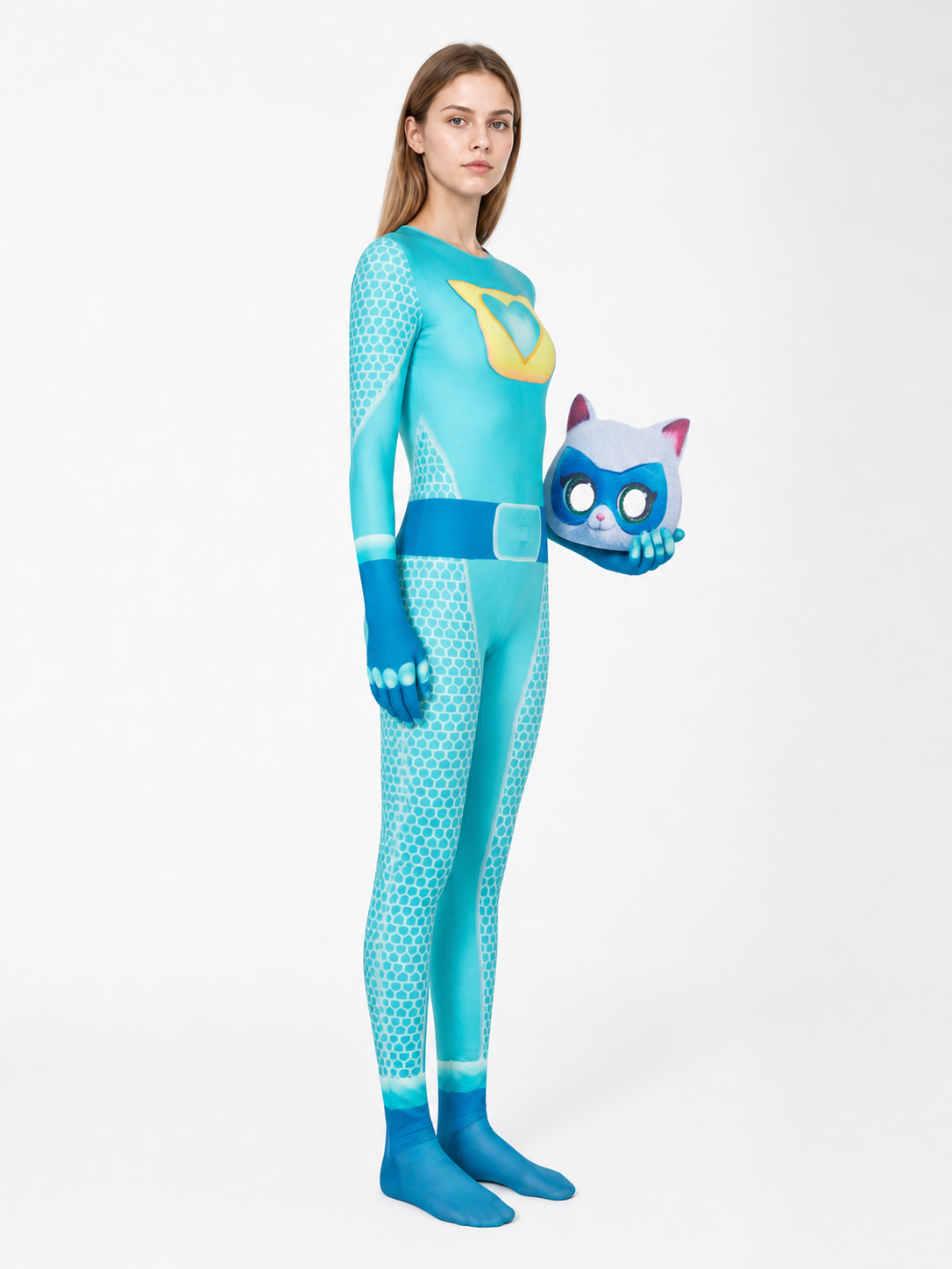 Cat Costume Jumpsuit with Mask side view