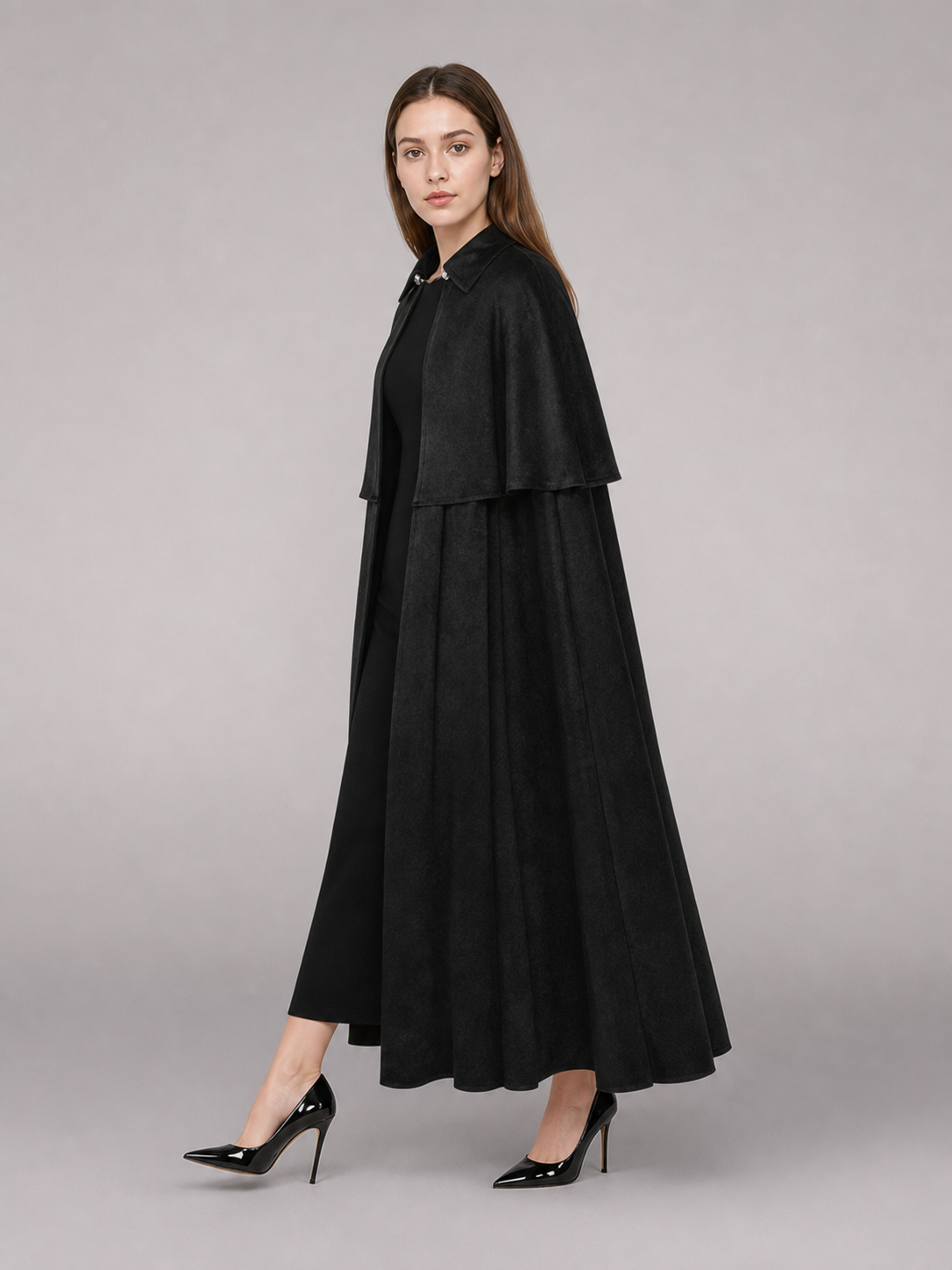 Black Gothic-Style Carnival Cloak