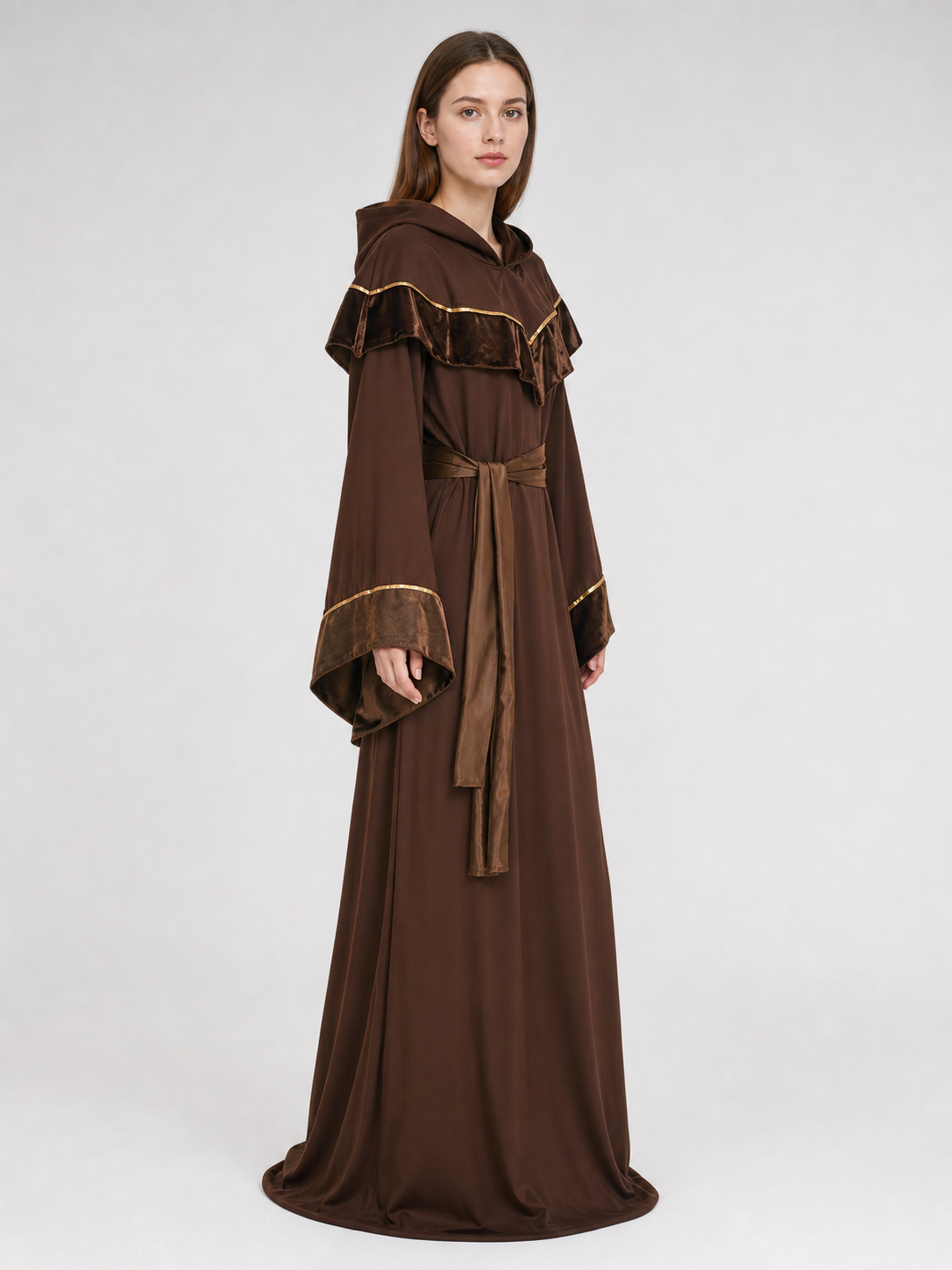 Hooded fantasy costume, long robe