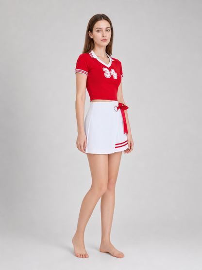 Cheerleading-Style Performance Costume, Top and Skirt