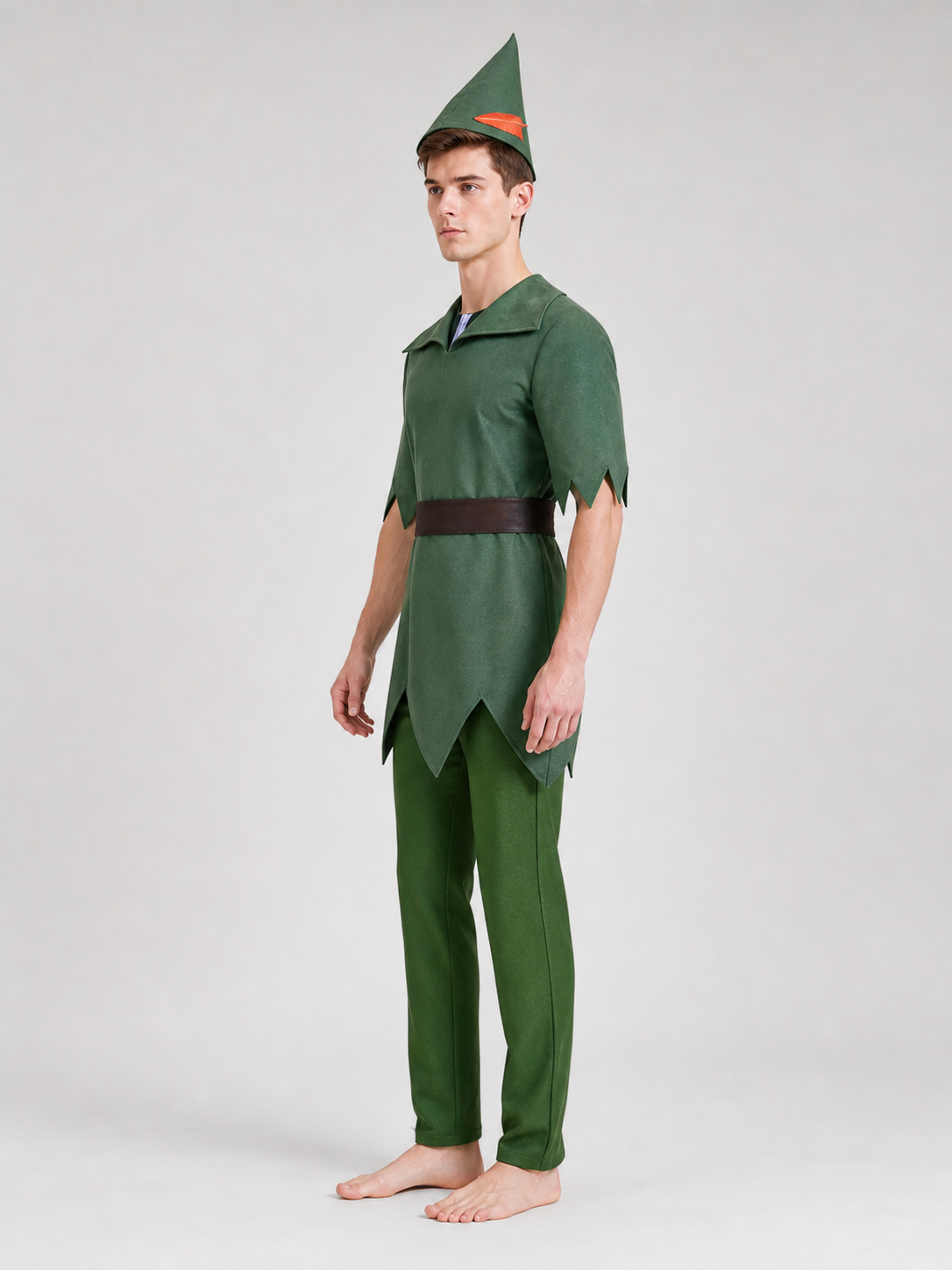 Peter Pan Cosplay Costume with Hat and Belt