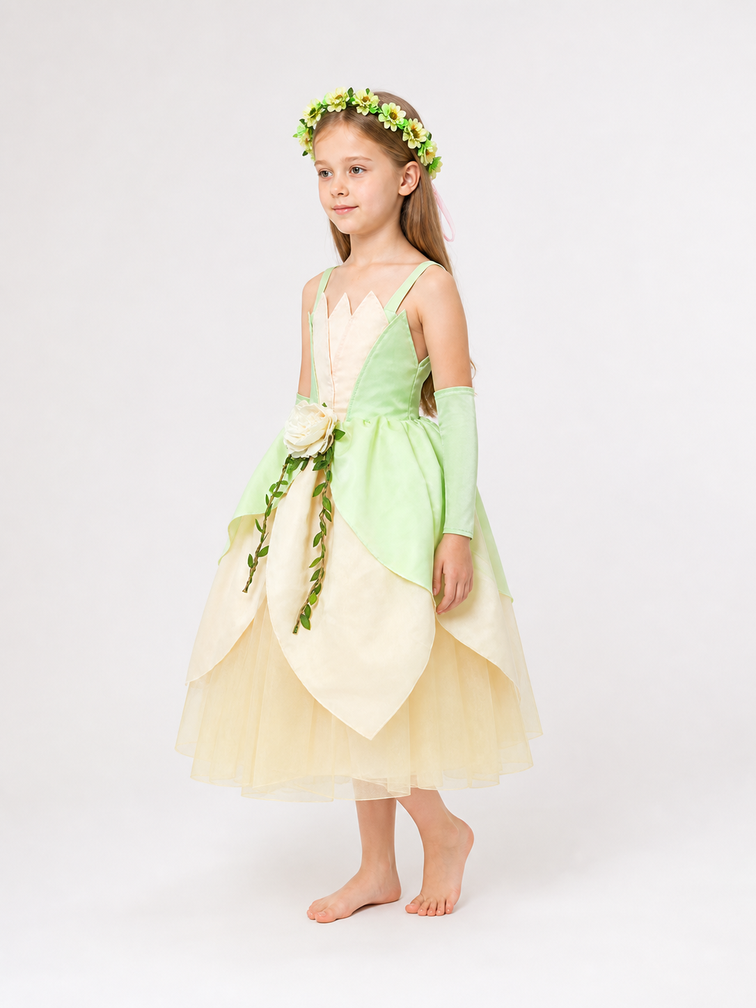 Princess Costume with Flowers for Halloween