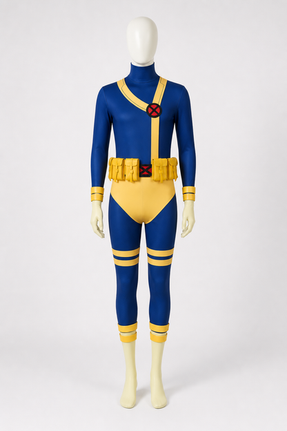 Cyclops X-Men ’97 Cosplay Jumpsuit, 6 Pieces side view