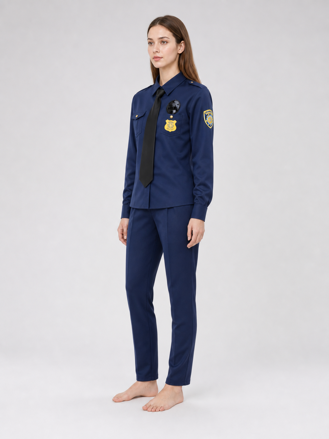 Nick Fox Cosplay Costume, Police Uniform