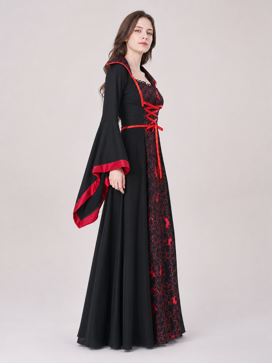 Vampire Cosplay Dress, Red and Black