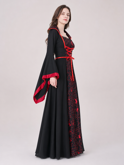 Vampire Cosplay Dress, Red and Black