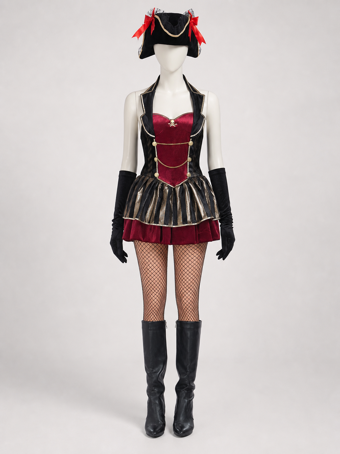 Pirate Cosplay Costume with Black Hat
