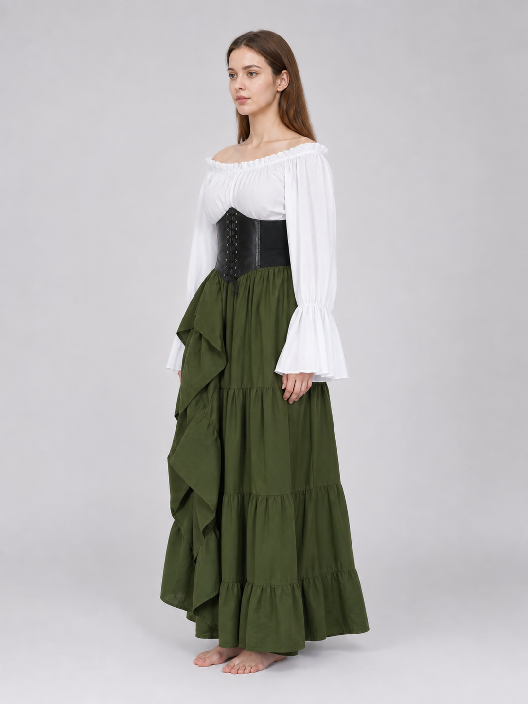 Renaissance Corset Dress for Themed Parties side view 2