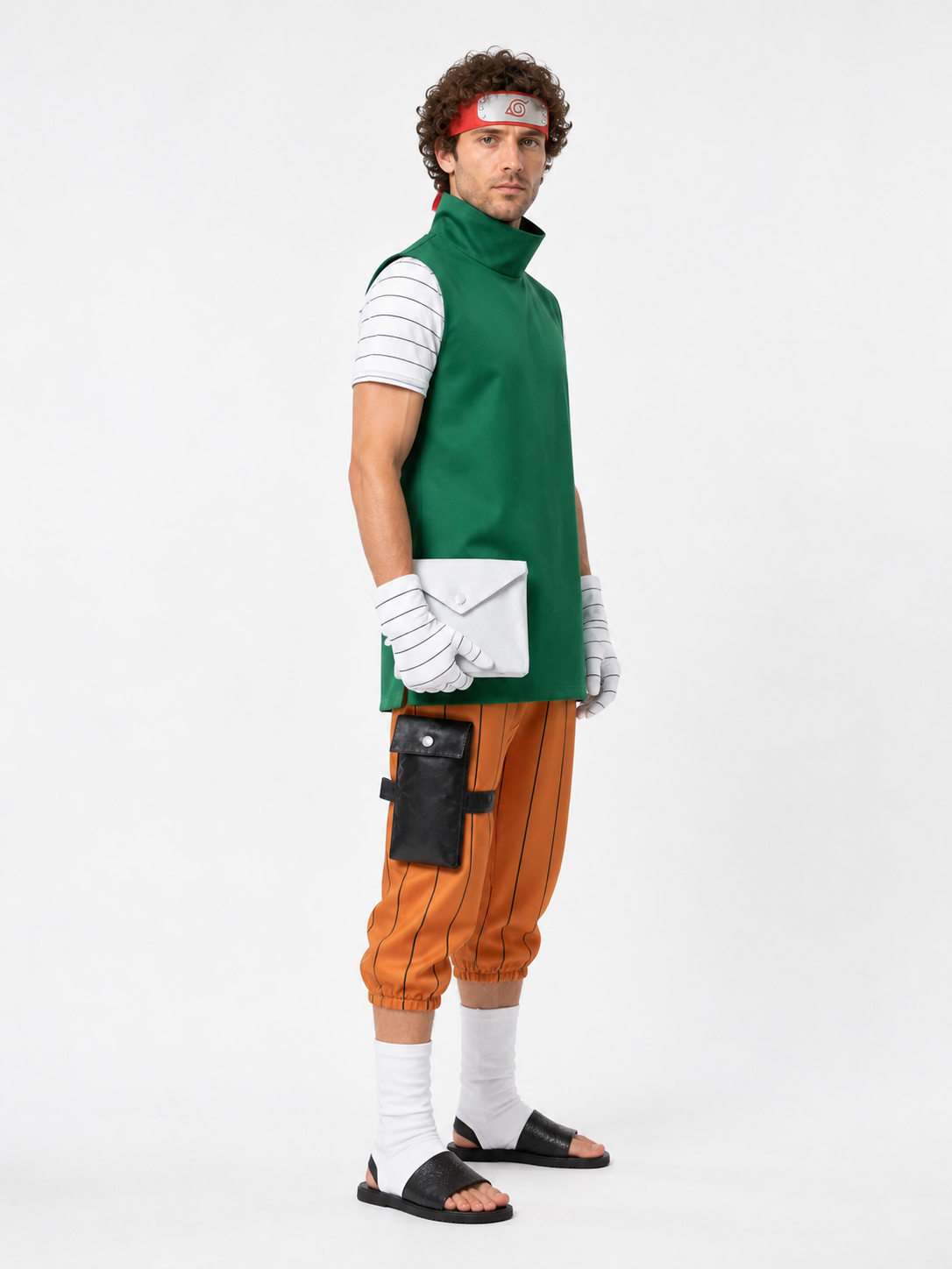 Rock Lee Cosplay Costume with Accessories side view