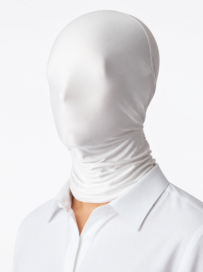 White carnival hood mask, 2-pack