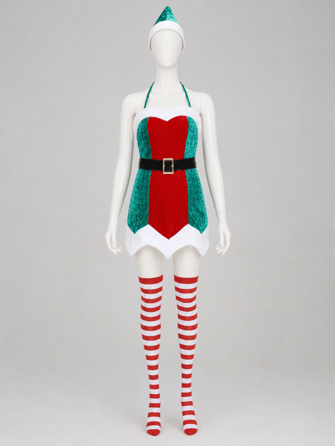 Christmas Carnival Costume with White Trim