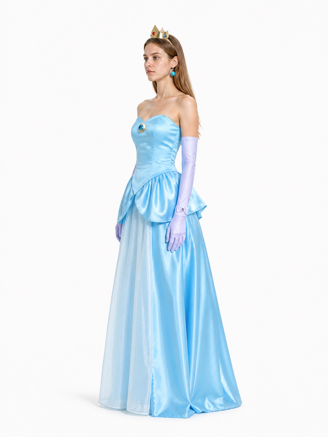 Accessory Set: Crown, Gloves, Earrings side view