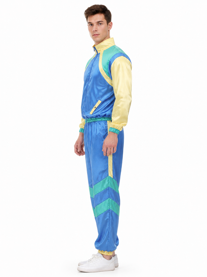 Disco Sports Jumpsuit with Front Zipper side view