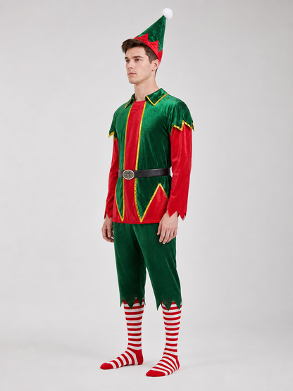 Christmas Elf Costume with Hat and Accessories