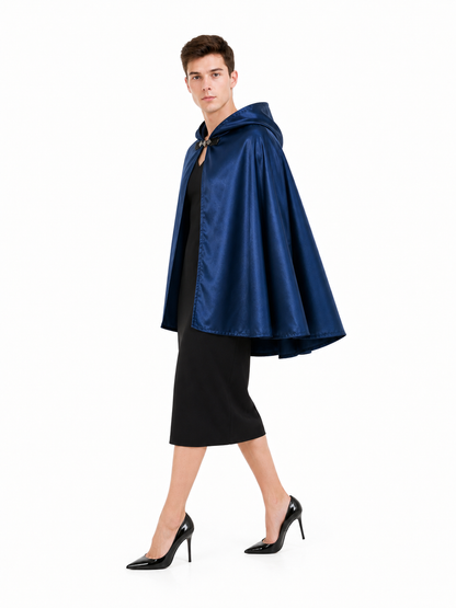 Blue Carnival Hooded Cape for Stage