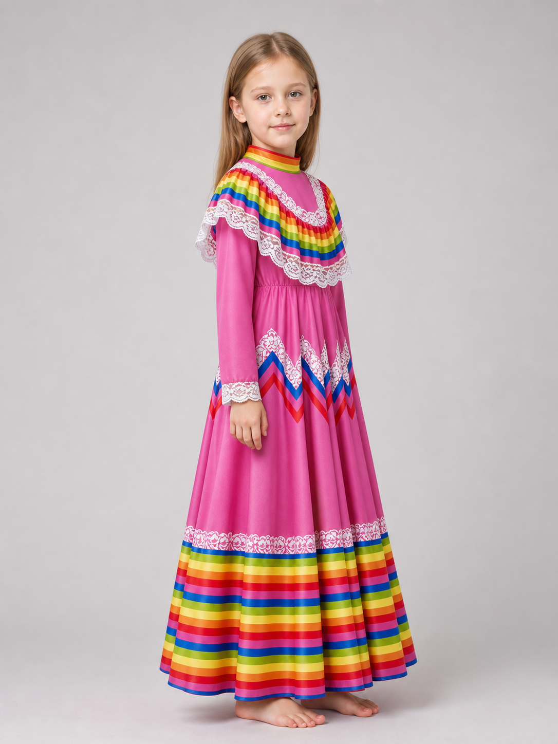 Bright Carnival Dress in Mexican Style